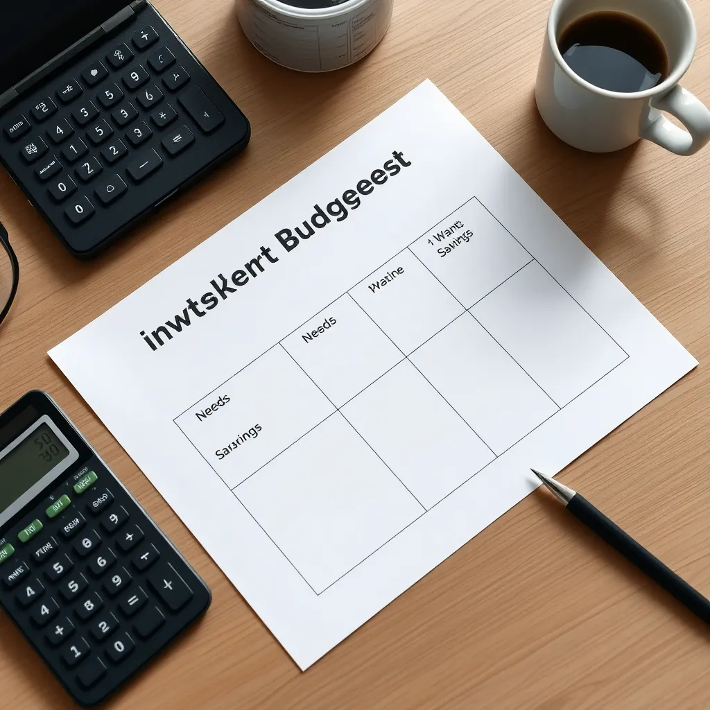 Diagram van de 50/30/20 budgetverdelingsmethode op notitieblok