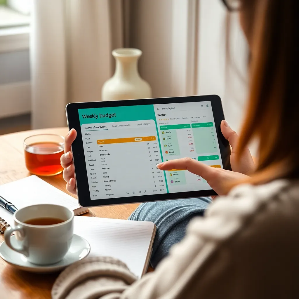 Persoon die wekelijks budget plant met enveloppenmethode