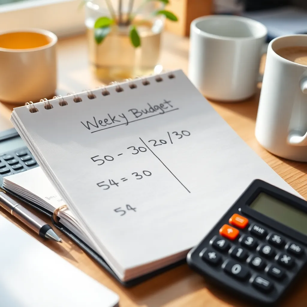 Persoon vergelijkt verschillende budgetapps op smartphone en tablet